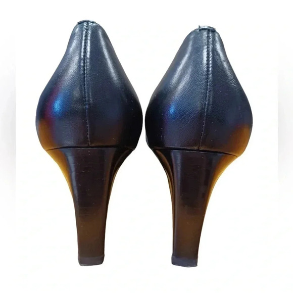 Franco Sarto Black Almond Toe  Heels Size 6M - Picture 3 of 8